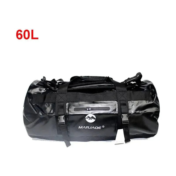 Marjaqe 60L Black Waterproof Duffle Bag - 30L 60L 90L