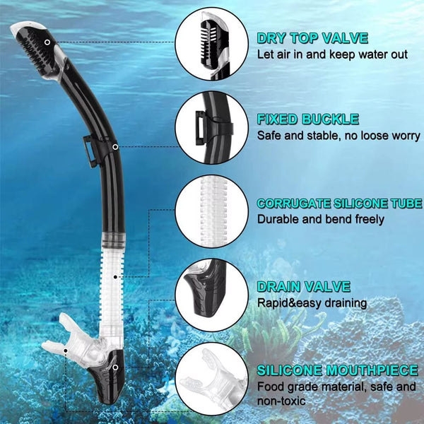 The ScubaDiving Gear Store Snorkelling Set - Full Frame Mask & Dry Snorkel - Multiple Colour Options