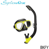 TUSA Black / Flash Yellow TUSA SPORT UC7519 Mask and Snorkel Set ADULT ELITE