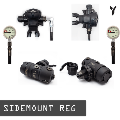 DC MARINE YUHSIN Regulator DC MARINE/YUHSIN A11 - Full Sidemount Regulator Set