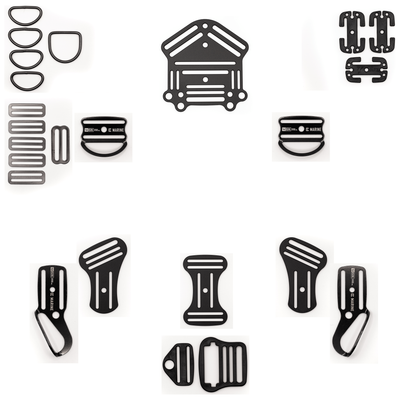 DC MARINE YUHSIN Sidemount Harness Black DC MARINE/YUHSIN - eXplorer ELITE - Sidemount Harness System