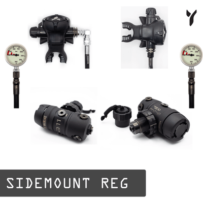 DC MARINE/YUHSIN A11 - Full Sidemount Regulator Set - The ScubaDiving Gear Store