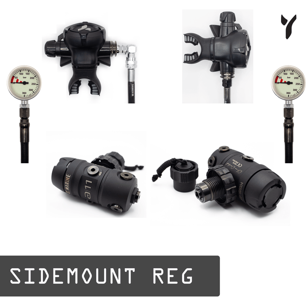 DC MARINE/YUHSIN A11 - Full Sidemount Regulator Set - The ScubaDiving Gear Store