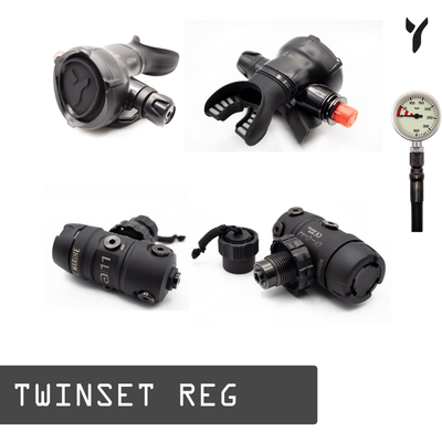 DC MARINE/YUHSIN A11 - Twinset Regulator Set - The ScubaDiving Gear Store