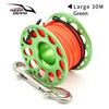 Diving Aluminium Spool - 15/30m - Multiple Color Options - The ScubaDiving Gear Store