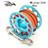 Diving Aluminium Spool - 15/30m - Multiple Color Options - The ScubaDiving Gear Store