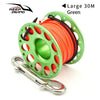 Diving Aluminium Spool - 15/30m - Multiple Color Options - The ScubaDiving Gear Store