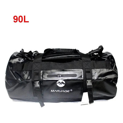 Marjaqe 90L Black Waterproof Duffle Bag - 30L 60L 90L