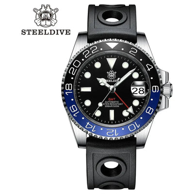 Steeldive 93Hl-Hr Black-Blue / 60 Clicks V2 Bezel Steeldive SD1993 C3 - 300M Waterproof Mens Dive Watch