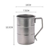 The ScubaDiving Gear Store Onesize 380Ml Retro Coffee Water Cup Industrial Style Oil Barrel Mug Outdoor Camping Picnic Beer Mug Drinking Utensils Stainless Steel