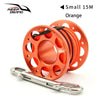 The ScubaDiving Gear Store Orange 15M Diving Aluminium Spool - 15/30m - Multiple Color Options