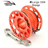 The ScubaDiving Gear Store Orange 30M Diving Aluminium Spool - 15/30m - Multiple Color Options