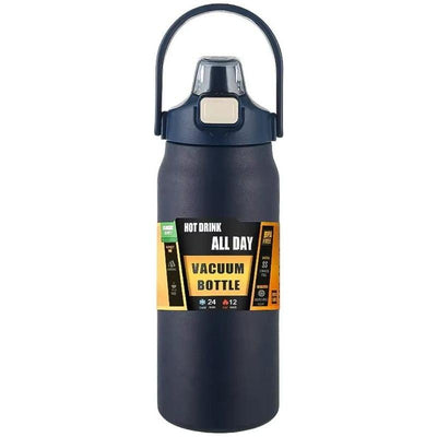 The ScubaDiving Gear Store Dark Blue / 1200Ml Outdoor Thermos Portable 304 Stainless Steel Thermal Mug Tumbler Vacuum Flasks Cold and Hot Sports Water Bottle with Straw