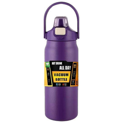 The ScubaDiving Gear Store Purple / 1200Ml Outdoor Thermos Portable 304 Stainless Steel Thermal Mug Tumbler Vacuum Flasks Cold and Hot Sports Water Bottle with Straw