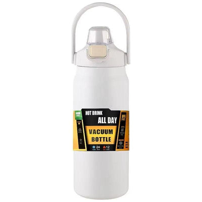 The ScubaDiving Gear Store White / 1200Ml Outdoor Thermos Portable 304 Stainless Steel Thermal Mug Tumbler Vacuum Flasks Cold and Hot Sports Water Bottle with Straw