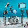 The ScubaDiving Gear Store Cp 2 Seafrogs 2.55'' Ball Arm Clamp 2 Hole Camera Waterproof Case Tray Ball Joint Arm System Combination Clamp Dive Flashlight Holder