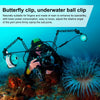 The ScubaDiving Gear Store Cp 2 Seafrogs 2.55'' Ball Arm Clamp 2 Hole Camera Waterproof Case Tray Ball Joint Arm System Combination Clamp Dive Flashlight Holder
