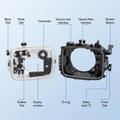 The ScubaDiving Gear Store Seafrogs Camera Waterproof Case Suitable forA6700 Camera Diving Photography Protection Underwater Photography