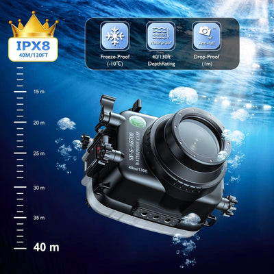The ScubaDiving Gear Store Seafrogs Camera Waterproof Case Suitable forA6700 Camera Diving Photography Protection Underwater Photography