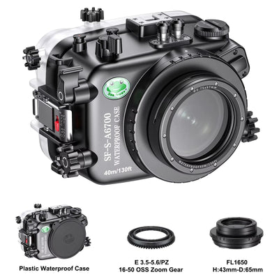 The ScubaDiving Gear Store E Pz 1650Mm F3.5 5.6 Seafrogs Camera Waterproof Case Suitable forA6700 Camera Diving Photography Protection Underwater Photography