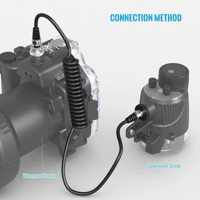 The ScubaDiving Gear Store Seafrogs Diving Waterproof Shell Flashlight Connection Line 5 Pin Synchronous Lightning Conductor Cable Data Line