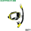 TUSA Black / Flash Yellow TUSA SPORT UC3325 Mask and Snorkel Set ADULT PRO