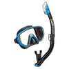 TUSA Black / Fishtail Blue TUSA SPORT UC1625 Mask and Snorkel Set ADULT Black Series
