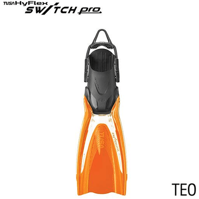 TUSA Large / Transparent / Energy Orange TUSA SF0107 HyFlex SWITCH PRO Fins