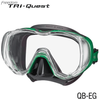 TUSA Black / Energy Green TUSA M3001 Freedom Tri-Quest Mask