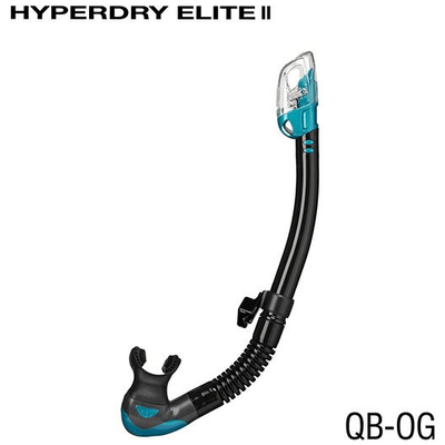 TUSA Black / Ocean Green TUSA SP0101 HYPERDRY ELITE II Snorkel