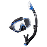 TUSA Black / Metallic Blue TUSA SPORT UC3125 Mask and Snorkel Set ADULT Black Series
