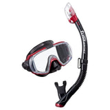 TUSA Black / Metallic Dark Red TUSA SPORT UC3125 Mask and Snorkel Set ADULT Black Series
