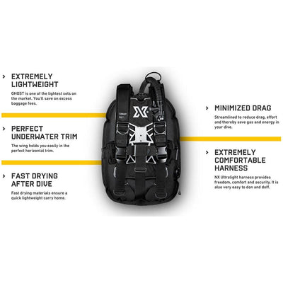 xDeep - GHOST DELUXE Single Wing Travel System (COLOUR) - The ScubaDiving Gear Store
