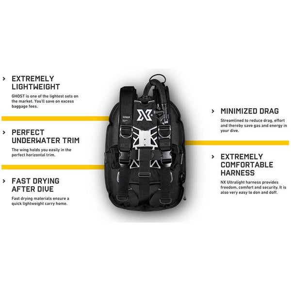xDeep - GHOST DELUXE Single Wing Travel System (COLOUR) - The ScubaDiving Gear Store