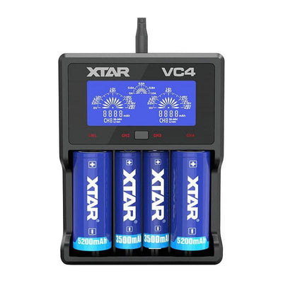XTAR VC4 - BATTERY CHARGER (including UK plug) - The ScubaDiving Gear Store