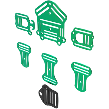 Yuhsin Sidemount Harness Green YuhsinSUMP eXplorer Sidemount System - Harness Plates ONLY