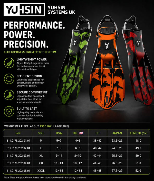 Yuhsin TwinBooster - Performance Scuba Fins