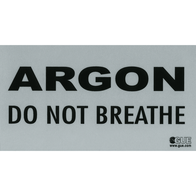 ARGON: "DO NOT BREATHE" Warning Decal - The ScubaDiving Gear Store