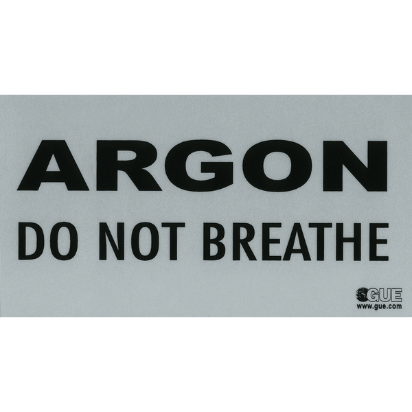ARGON: "DO NOT BREATHE" Warning Decal - The ScubaDiving Gear Store