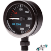 DIRZONE 52mm Naked Pressure Gauge - Black Chrome & PVD - The ScubaDiving Gear Store