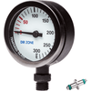 DIRZONE 52mm Naked Pressure Gauge - Black Chrome & PVD - The ScubaDiving Gear Store