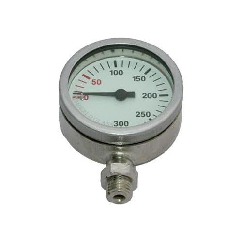DIRZONE 52mm Naked Pressure Gauge - Nickel - The ScubaDiving Gear Store