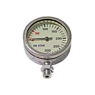 DIRZONE 63mm Naked Pressure Gauge - Chrome - The ScubaDiving Gear Store