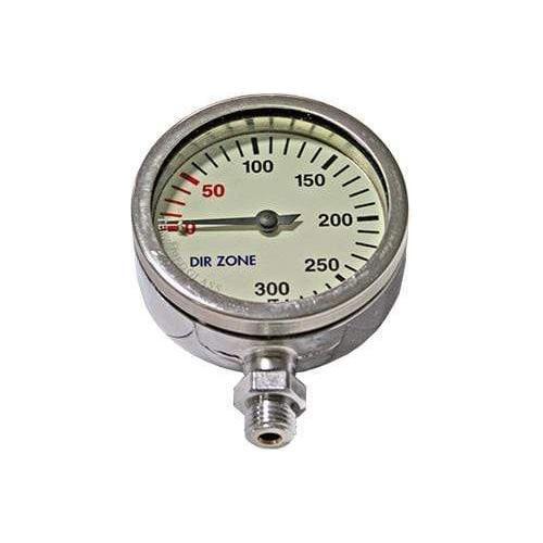DIRZONE 63mm Naked Pressure Gauge - Chrome - The ScubaDiving Gear Store