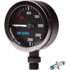 DIRZONE Single Gauge Black 0-300 DIRZONE 52mm Naked Pressure Gauge - Black Chrome & PVD