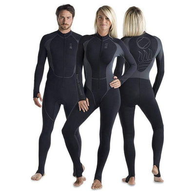 Fourth Element Hydroskin Mens 1 Piece Suit - Black - The ScubaDiving Gear Store