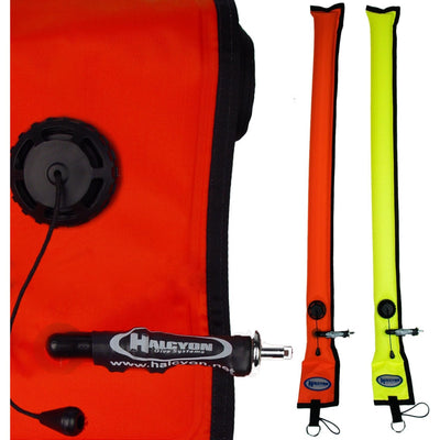 Halcyon Closed SMB Orange / Closed - Nipple Halcyon Diver's Alert Marker, 3.3' (1 m ) - Closed CC