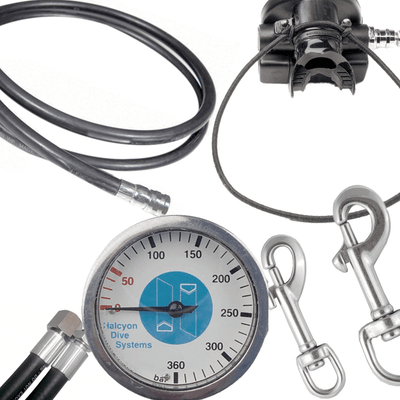 Halcyon Complete DIR Twinset Regulator Set - Premium Diaphragm System - H-50D, Halo, Aura - The ScubaDiving Gear Store