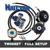 Halcyon Complete DIR Twinset Regulator Set - Premium Diaphragm System - H-50D, Halo, Aura - The ScubaDiving Gear Store