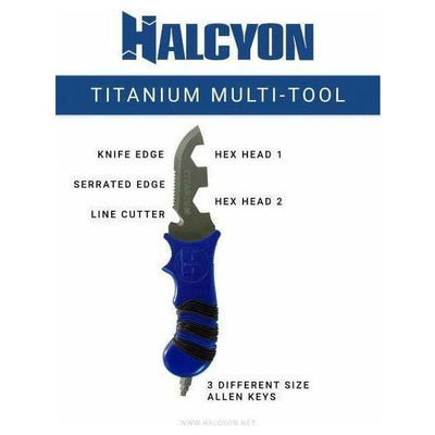 Halcyon Titanium Mini-Knife and Multi-Tool - The ScubaDiving Gear Store